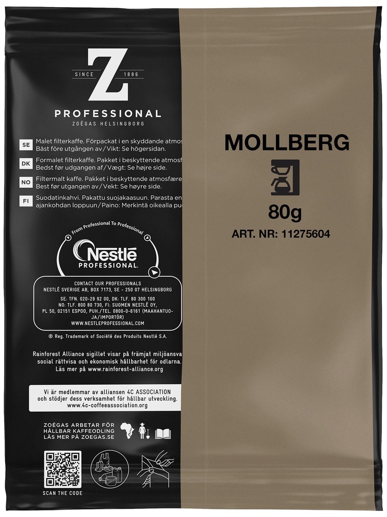 Kaffe Zoégas Mollbergs 60x80g
