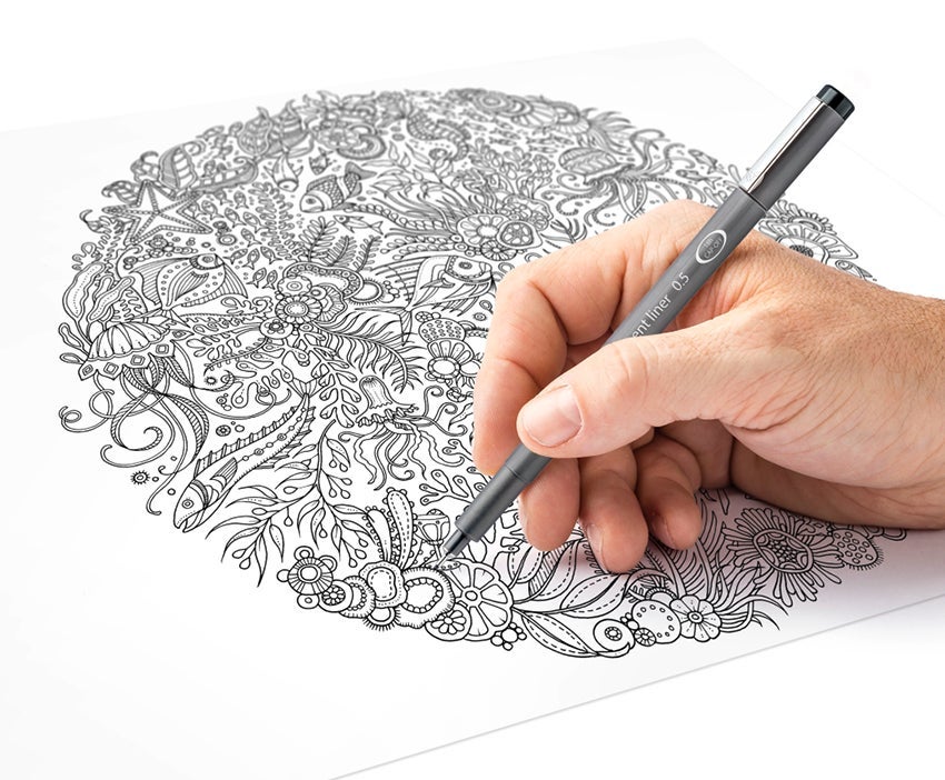 Fineliner Staedtler svart 6/fp