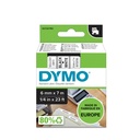 Märkband Dymo D1 svart/vit   6mm