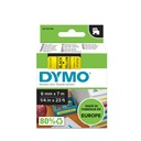 Märkband Dymo D1 svart/gul   6mm