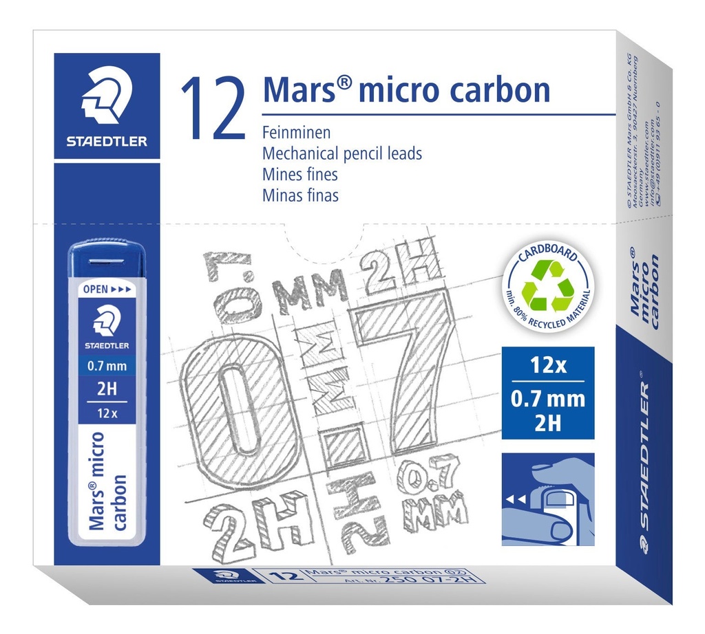 Stift Mars Micro 0,7 2H 12/fp