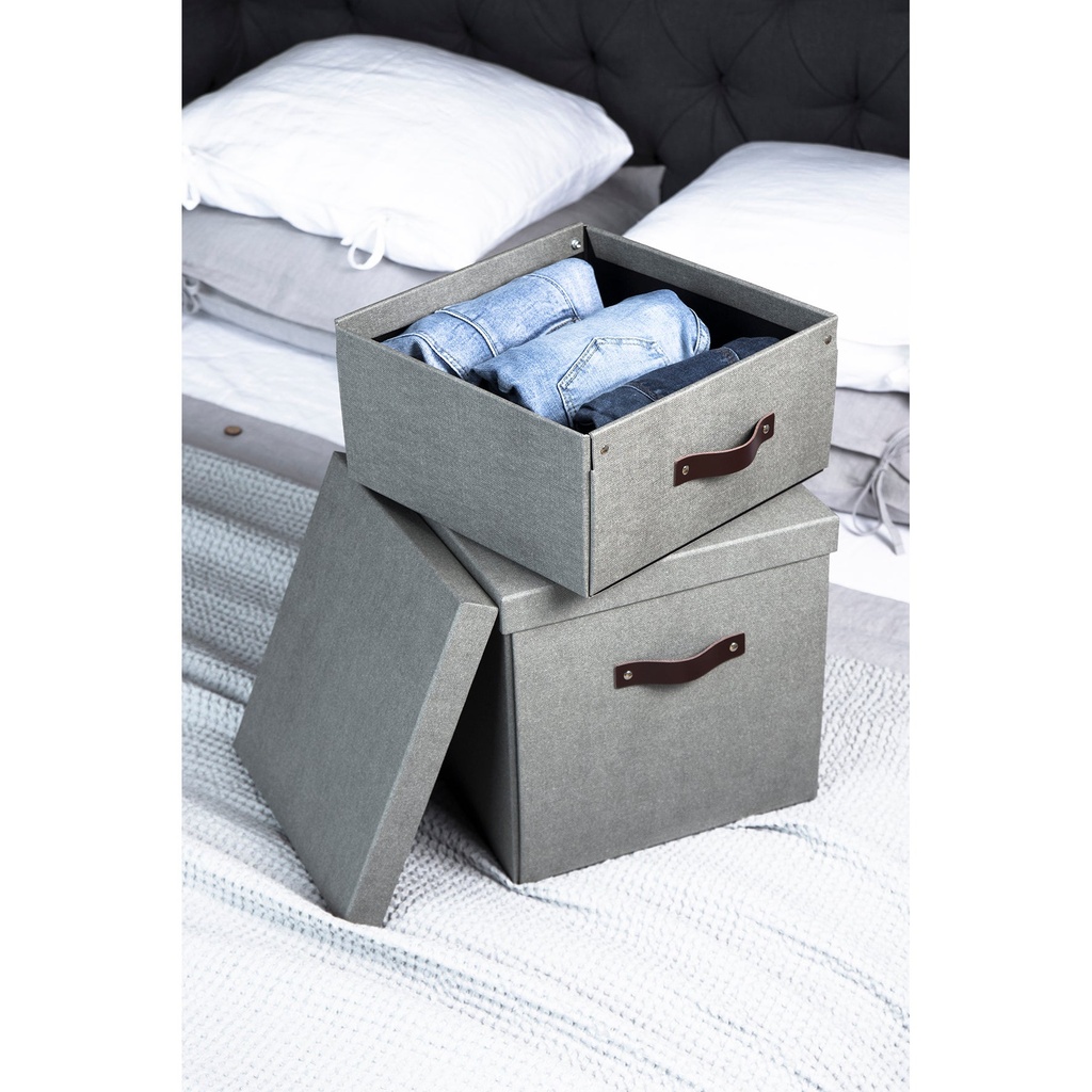 Box Bigso Logan canvas grå