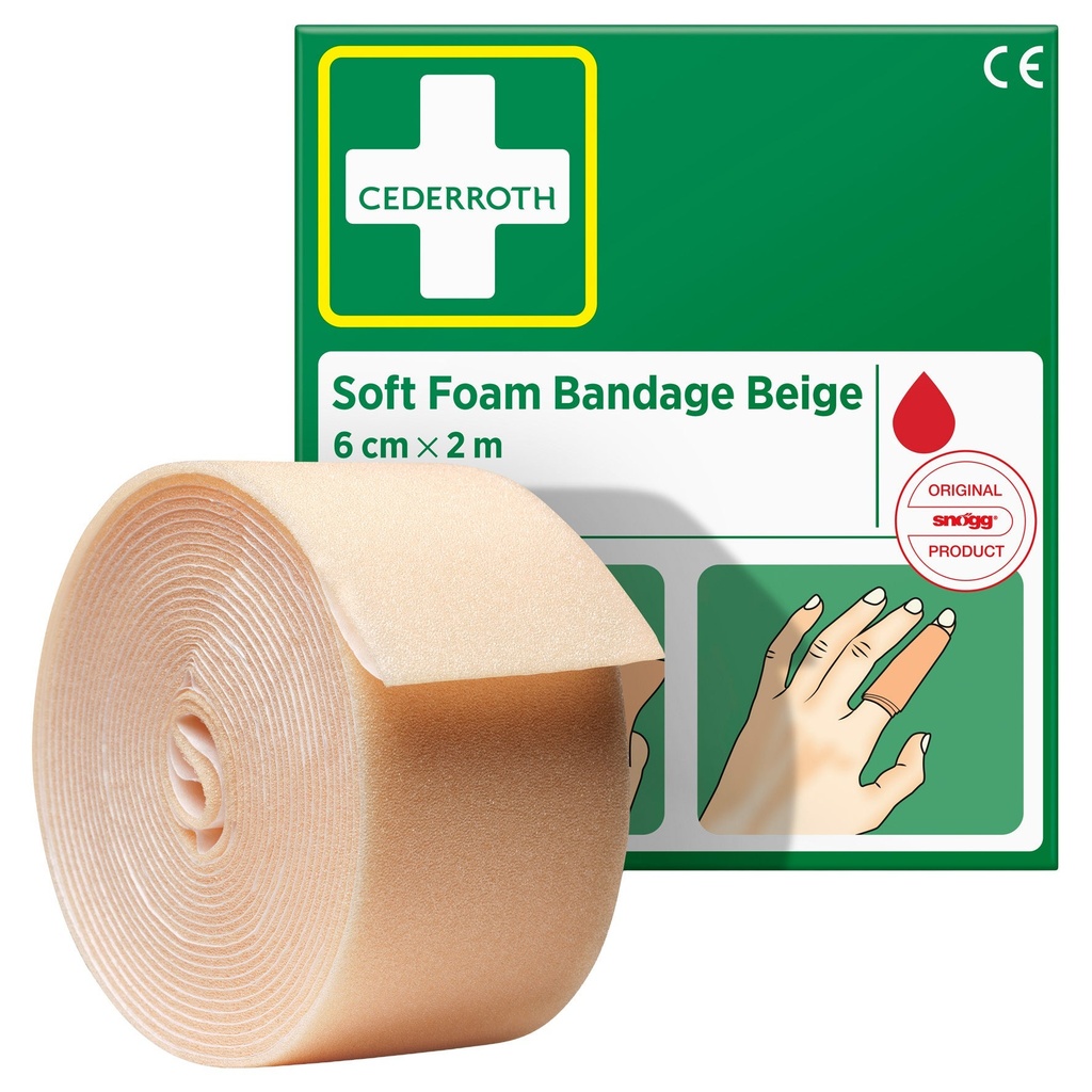 Soft Foam Bandage Beige 6cmx2m