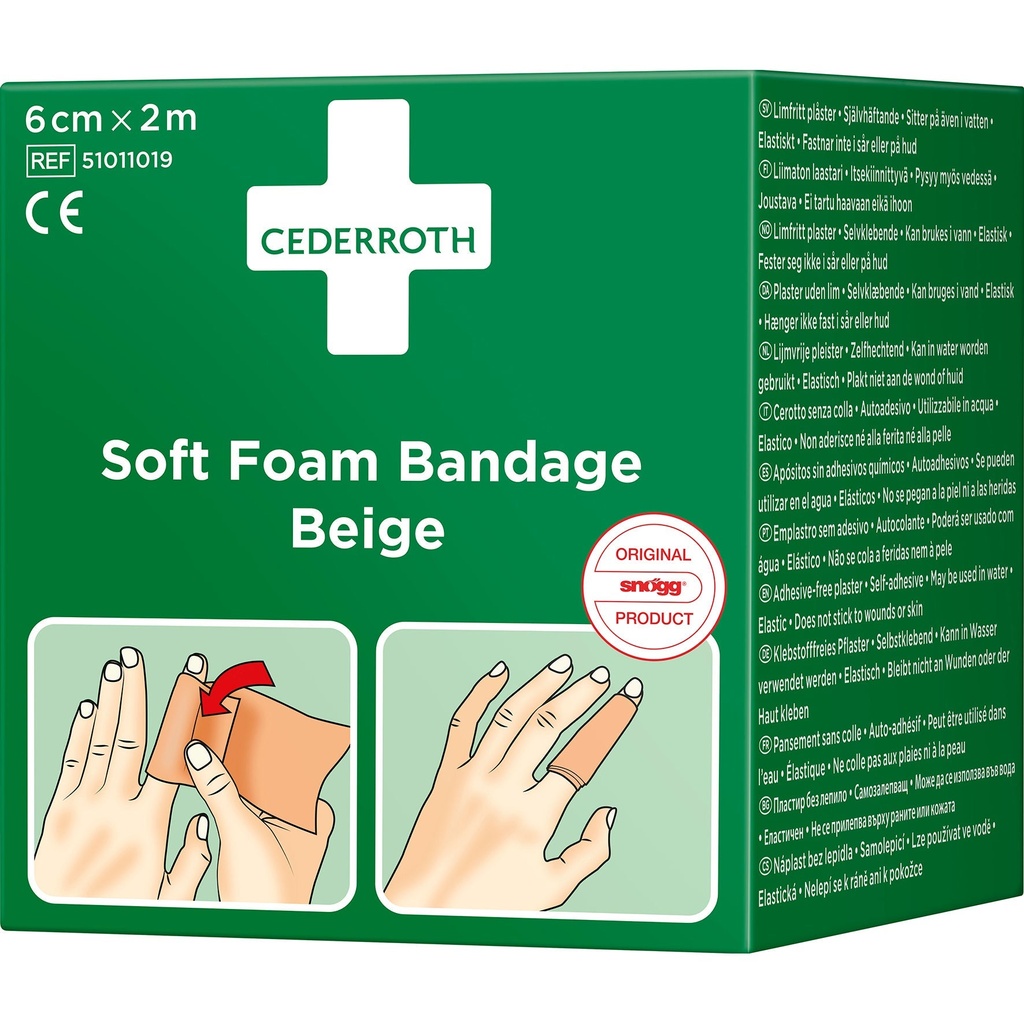 Soft Foam Bandage Beige 6cmx2m
