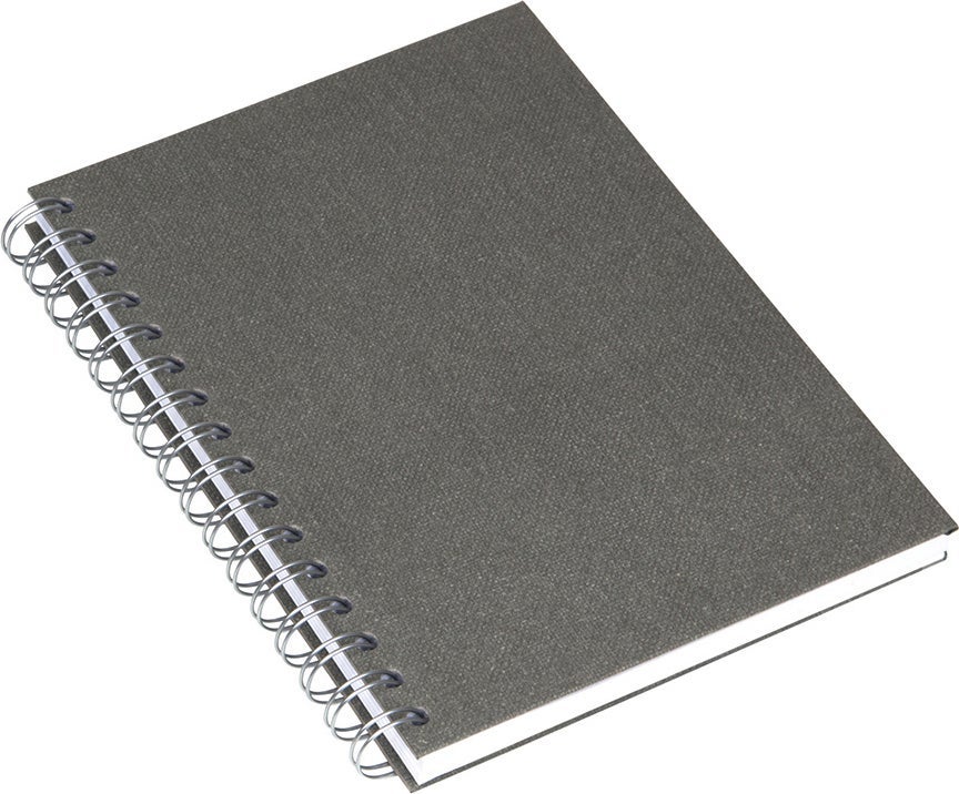 Bok Bigso A5 olinj canvas grå