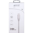 GEAR Synkkabel USB-C 2.0 3m Vi