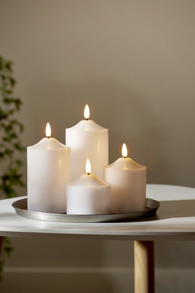 Blockljus LED Flamme D7,5 H12