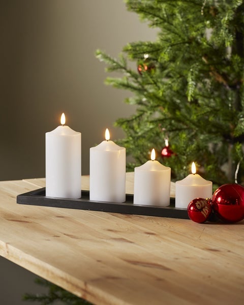 Blockljus LED Flamme D7,5 H12