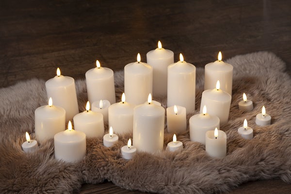 Blockljus LED Flamme D7,5 H12