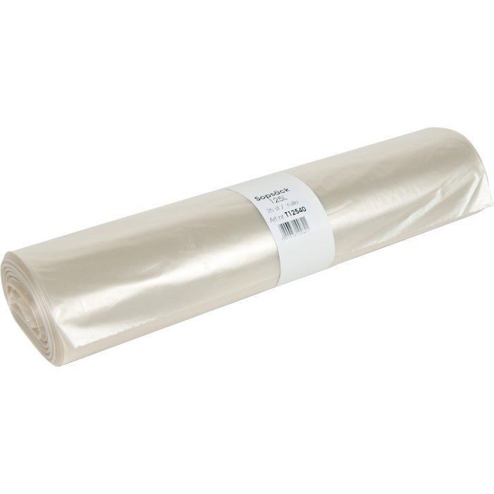 Sopsäck 125L trans. 40my 25st