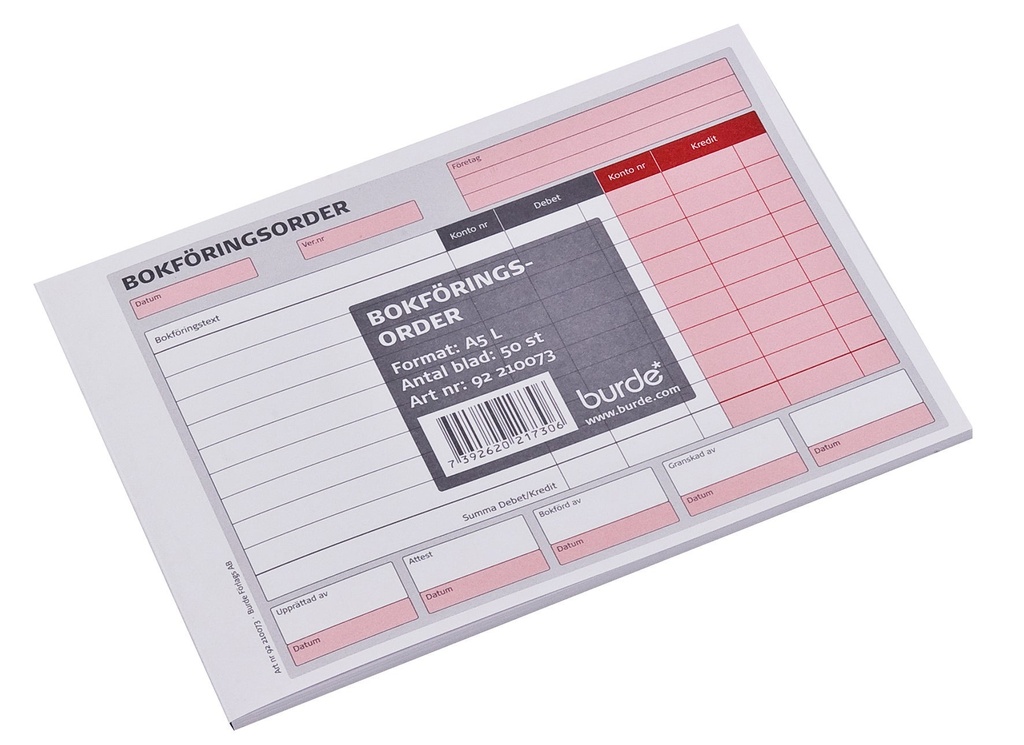Bokföringsorder A5L 50blad