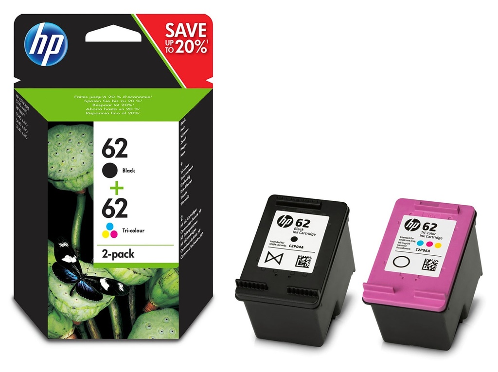 Bläck HP No62 CMYK 2/fp