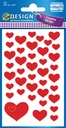 Stickers hjärtan röda 114/fp