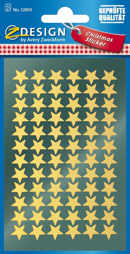 Stickers stjärnor guld 144/fp
