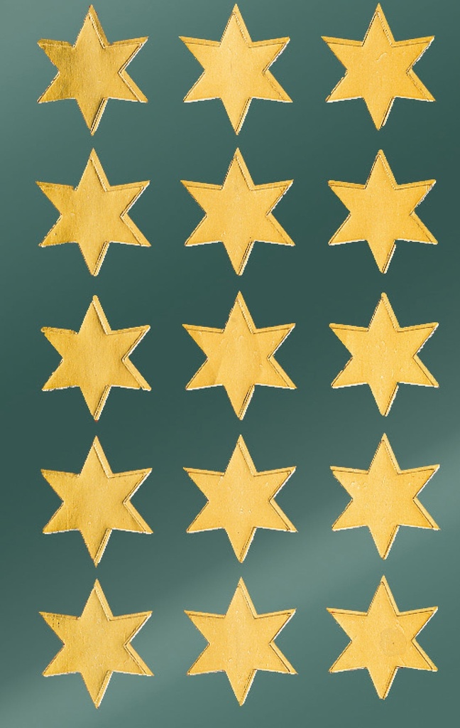 Stickers stjärnor guld 30/fp