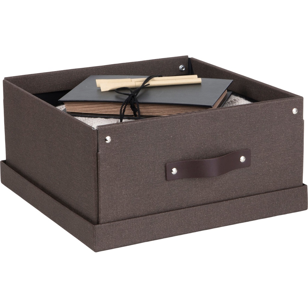 Box Bigso Levi canvas brun