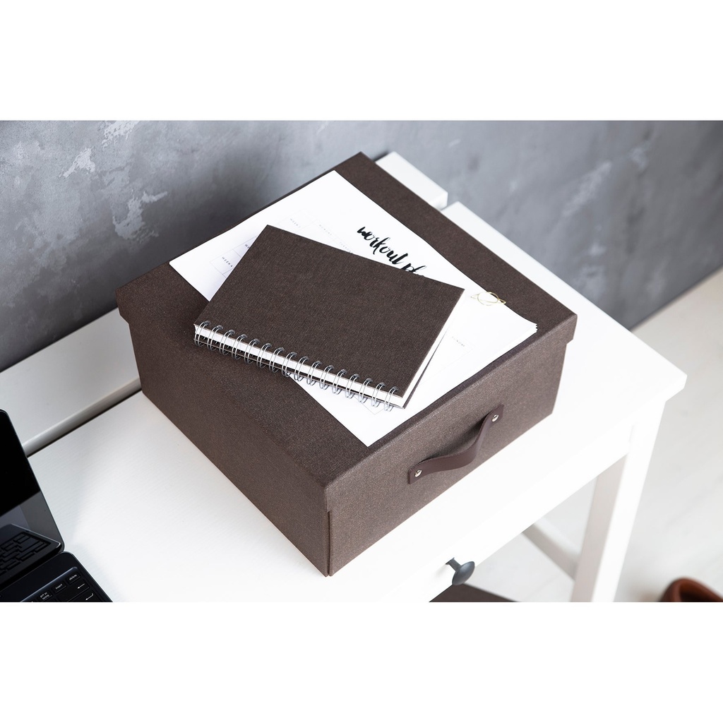 Box Bigso Levi canvas brun