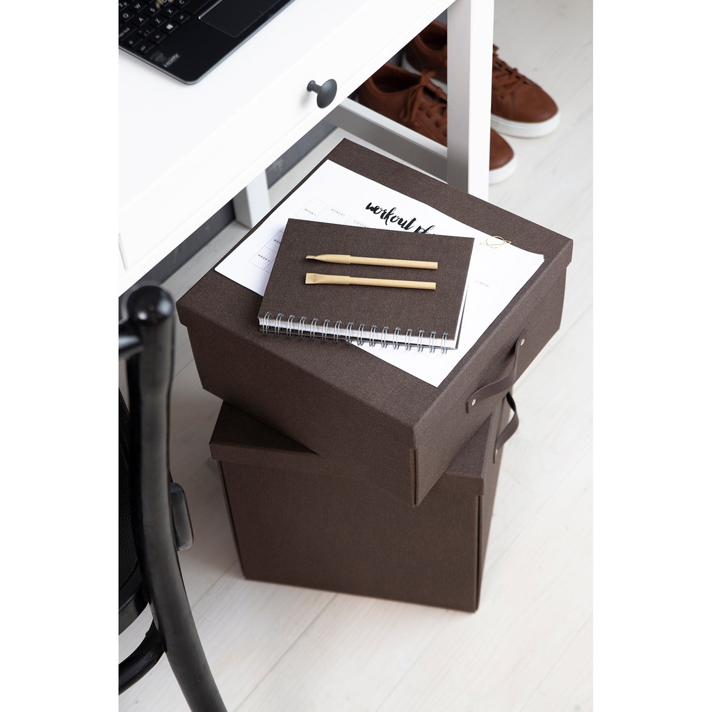 Box Bigso Levi canvas brun
