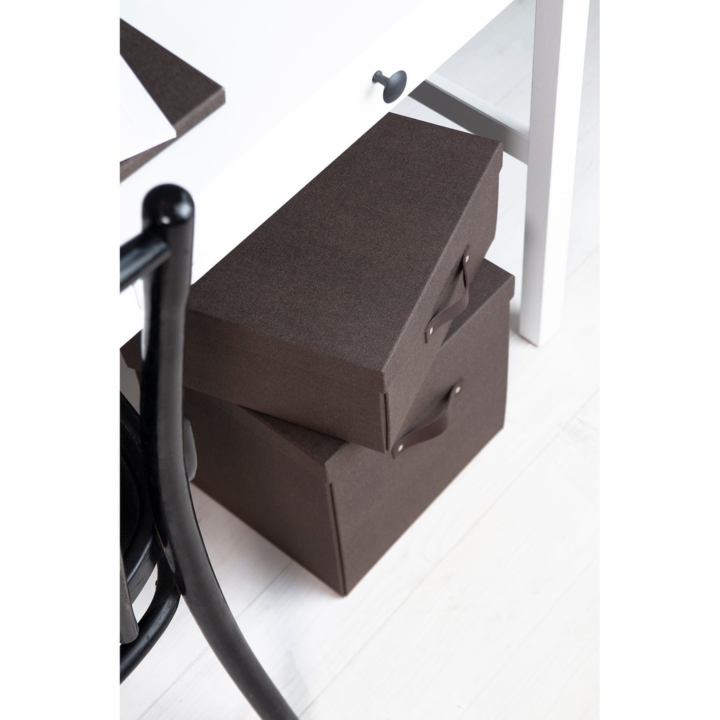 Box Bigso Levi canvas brun