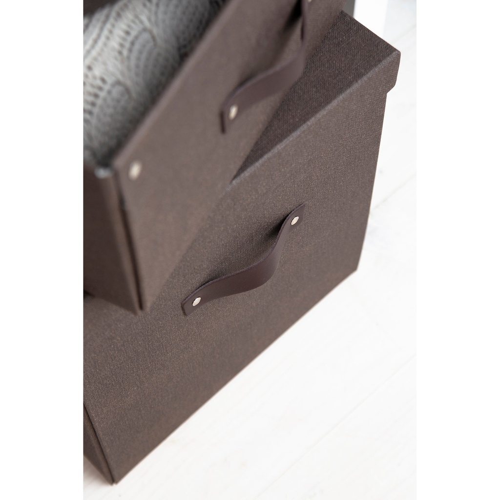 Box Bigso Levi canvas brun
