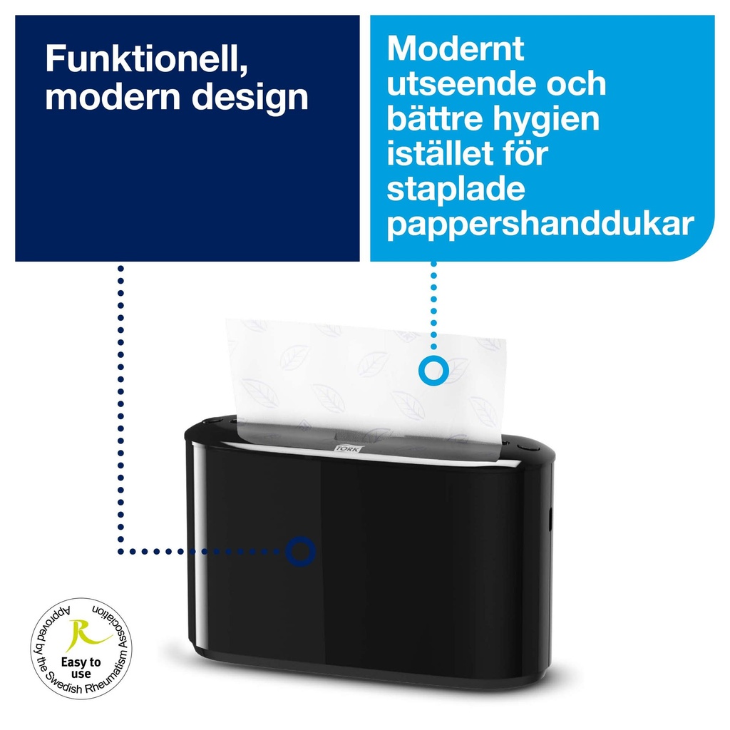 Dispenser H2 Servett Svart