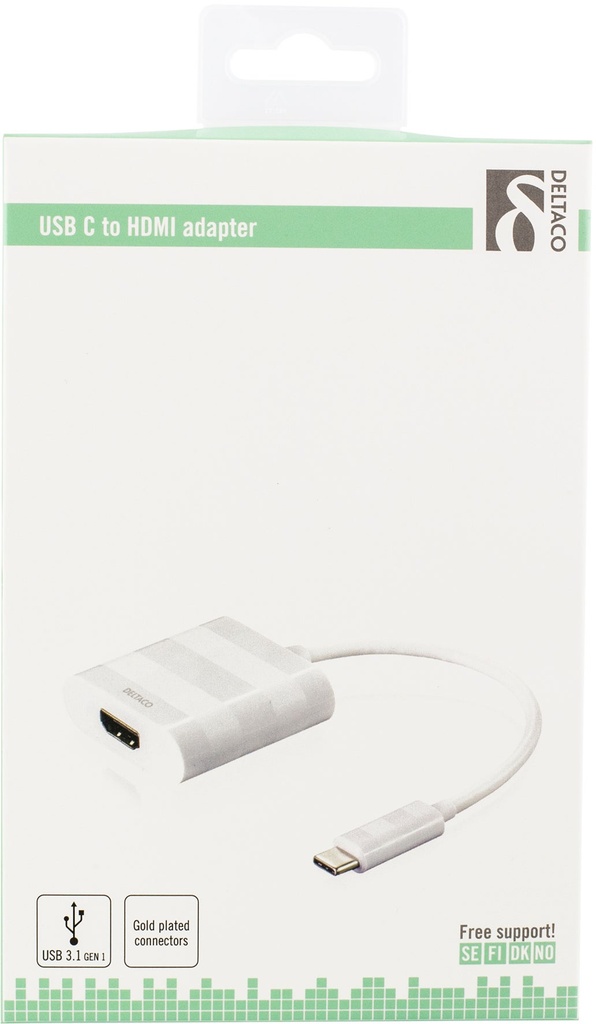 Adapter USB-C - HDMI 0,2m vit