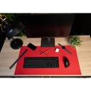 Underlägg PU 40x80 black/red