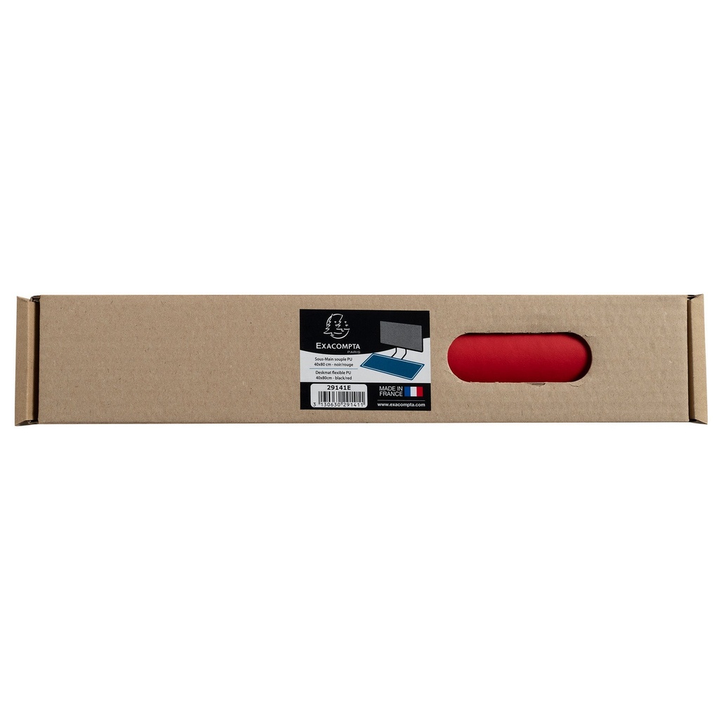 Underlägg PU 40x80 black/red