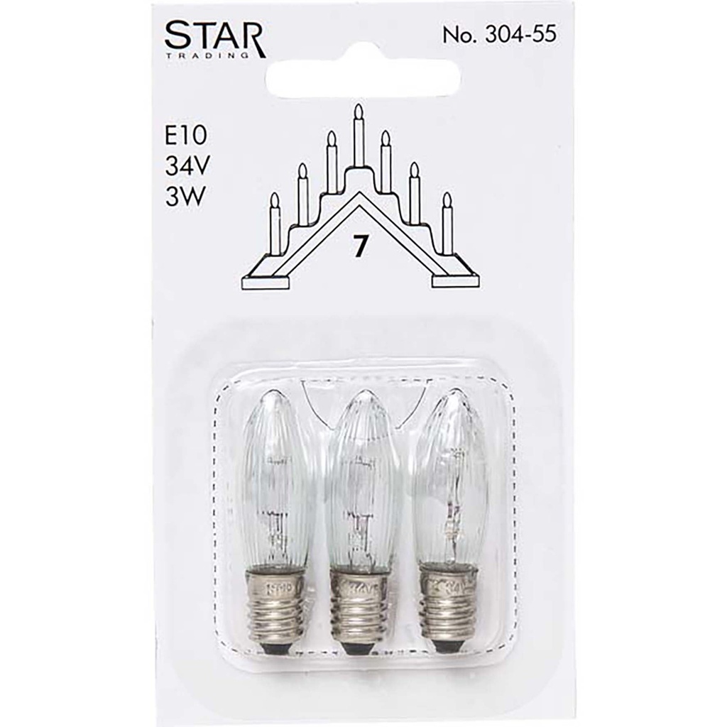Reservlampa 3-pack Sparebulb