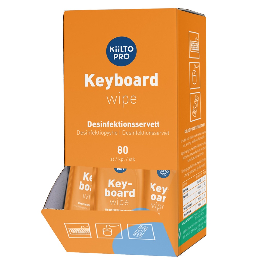 Antibac Keyboard Wipes, 80 st