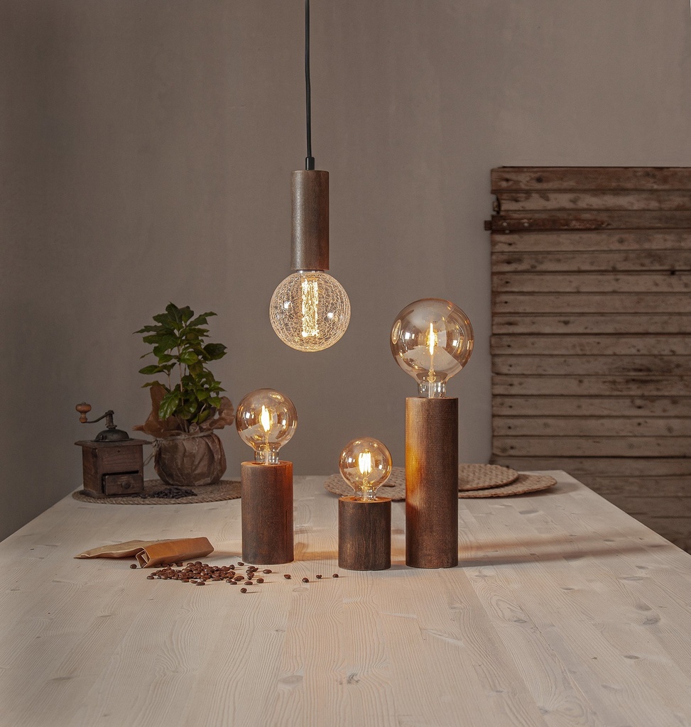 Lampfot Trä Brun 10cm