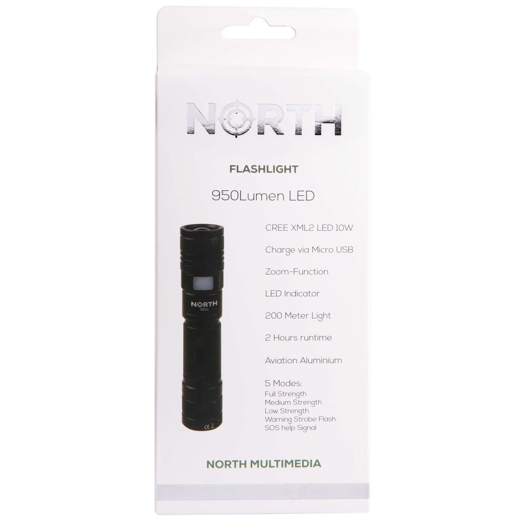 Ficklampa NORTH 950 Lumen