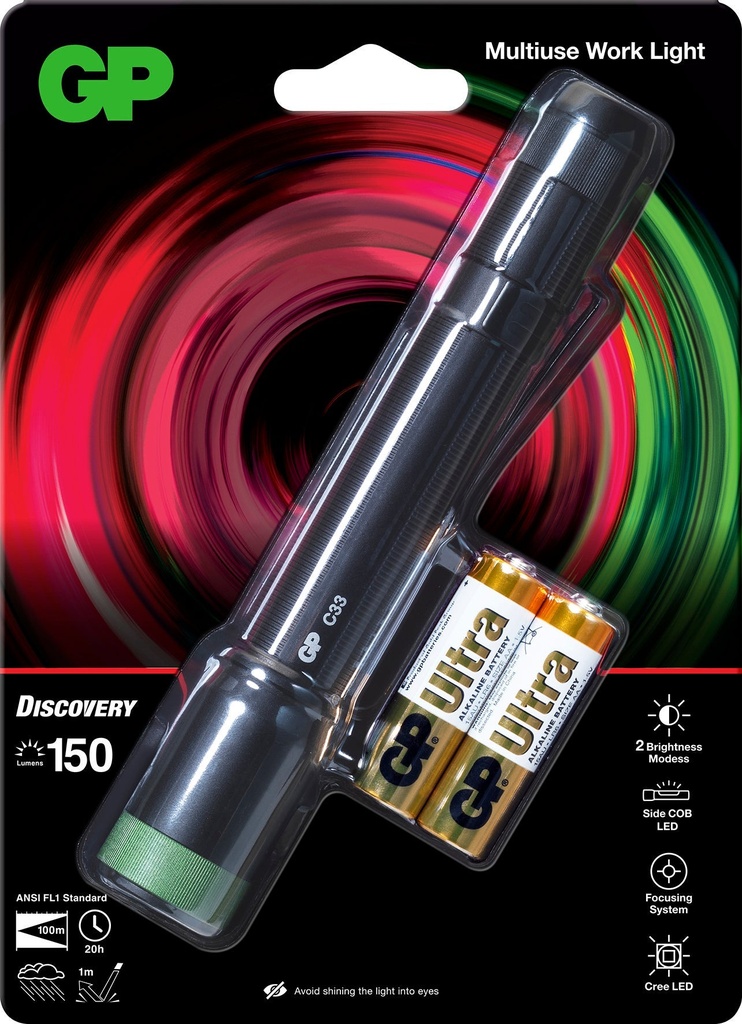 Ficklampa GP C33 110LM 2xAA