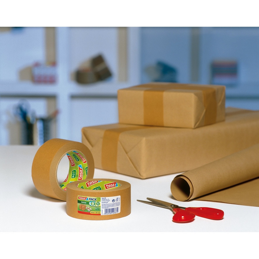 Packtejp eco 50mx50mm papper..