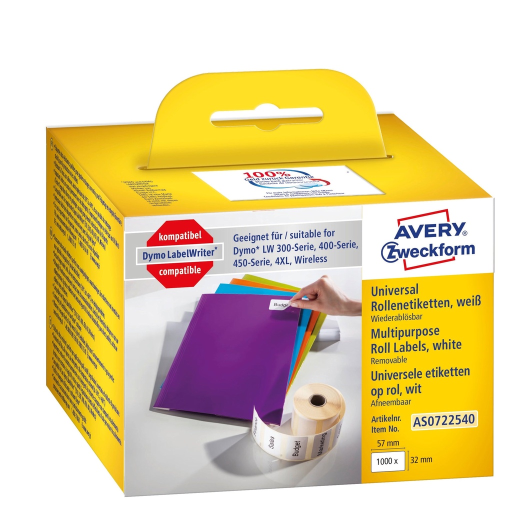 Etikett Avery 57x32 1000/fp