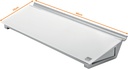 Memotavla glas 46x12,5cm vit