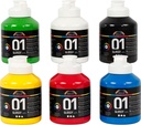 Akrylfärg blank 500ml mix 6/fp