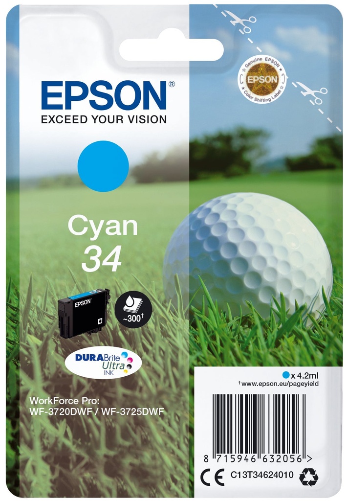 Bläck Epson T3462 Cyan