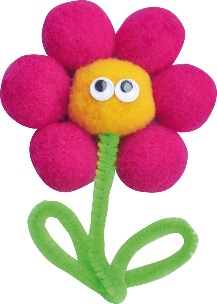 Pompombollar sort.färg 100/fp