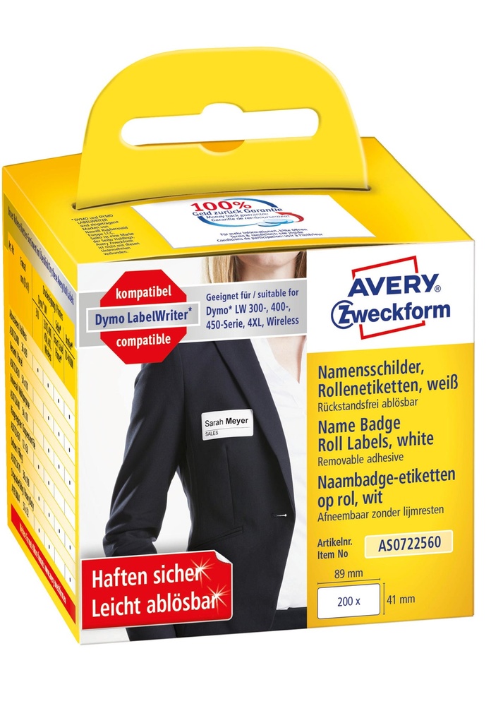 Namnetikett Avery 89x41.200/fp