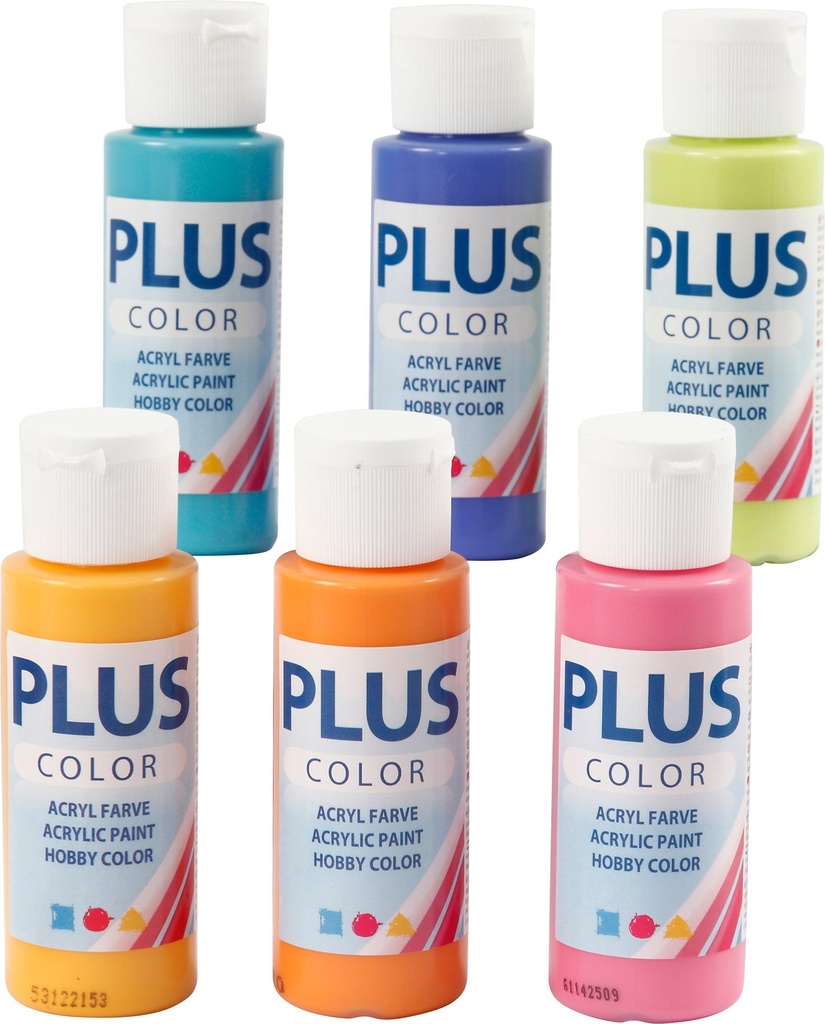 Hobbyfärg Plus fun 6x60ml