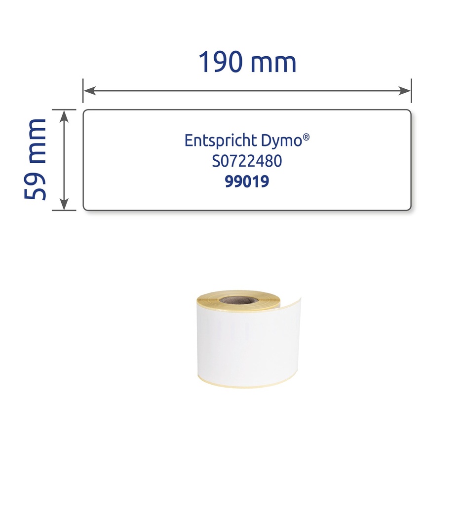 Etikett Avery 190x59mm 110/fp