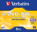 DVD+RW Verbatim 4.7GB 5/fp