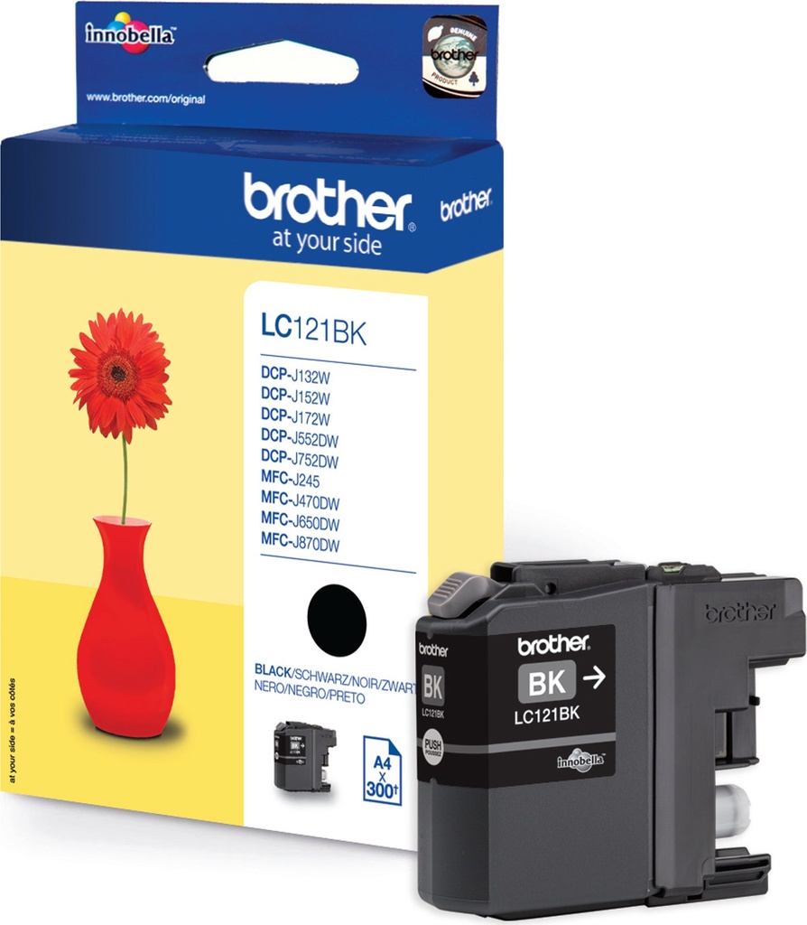 Bläck Brother LC121BK svart
