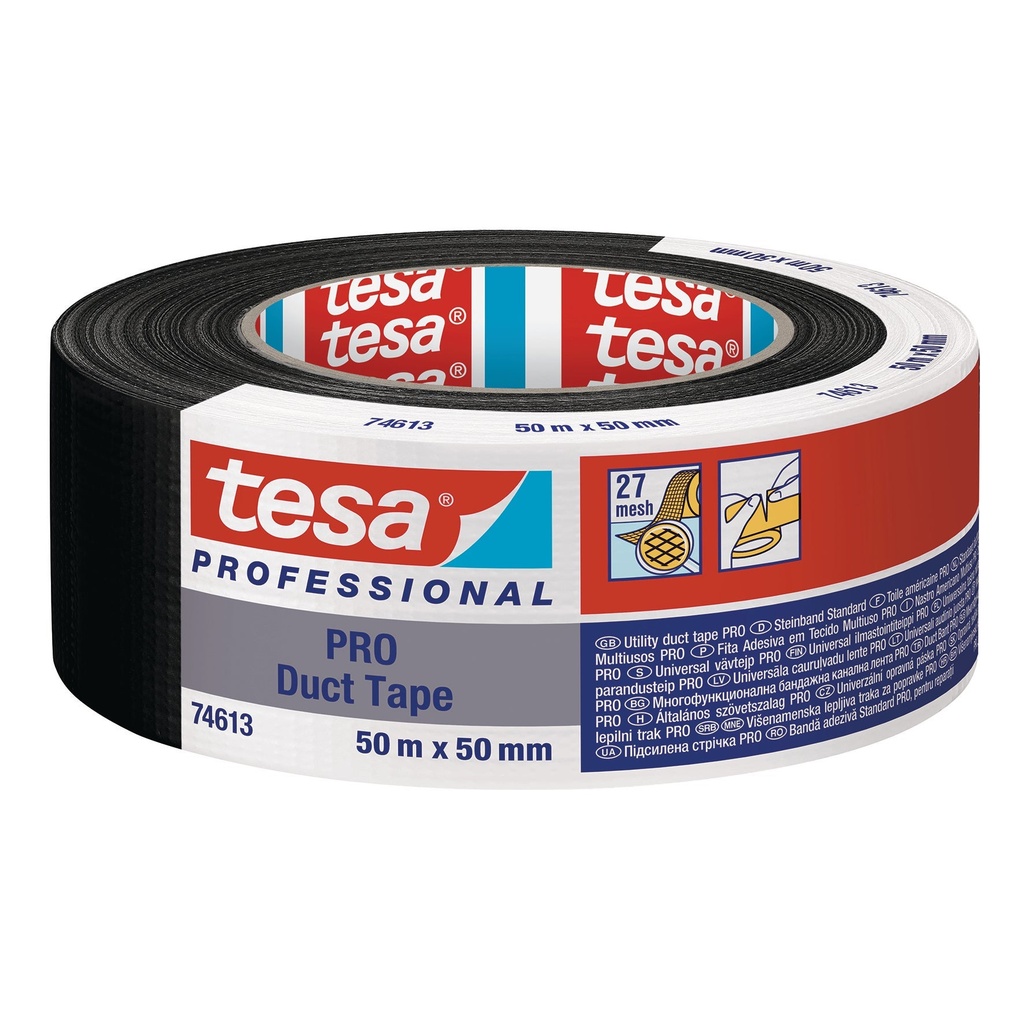 Vävtejp Tesa 50mmx50m svart
