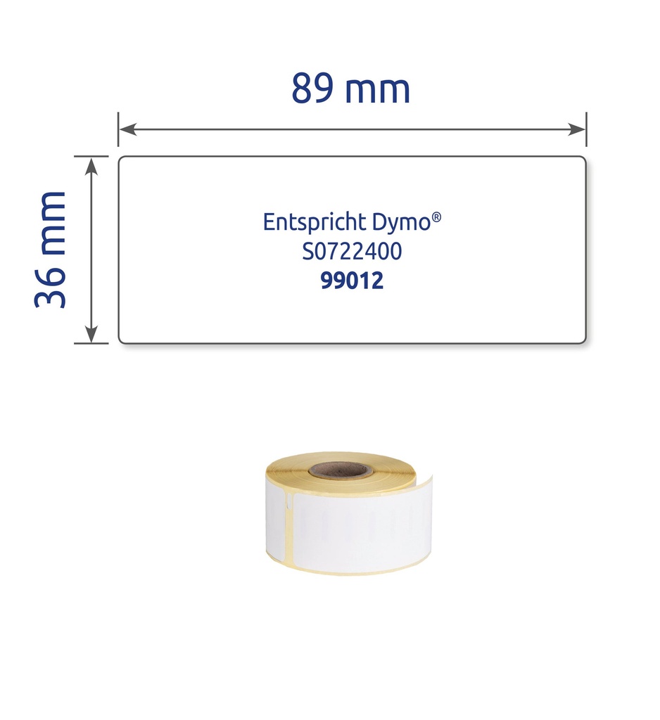 Etikett Avery 89x36mm 2x260/fp
