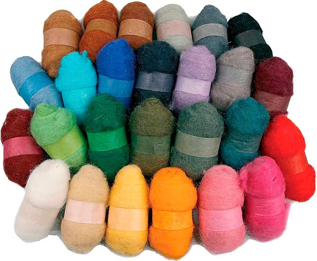Kardad ull mix.färger 26x25g