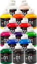 Akrylfärg blank 500ml mix 15/f