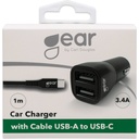 GEAR Laddare 12-24V 2xUSB 3.4A