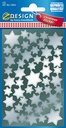 Stickers stjärnor silver 90/fp